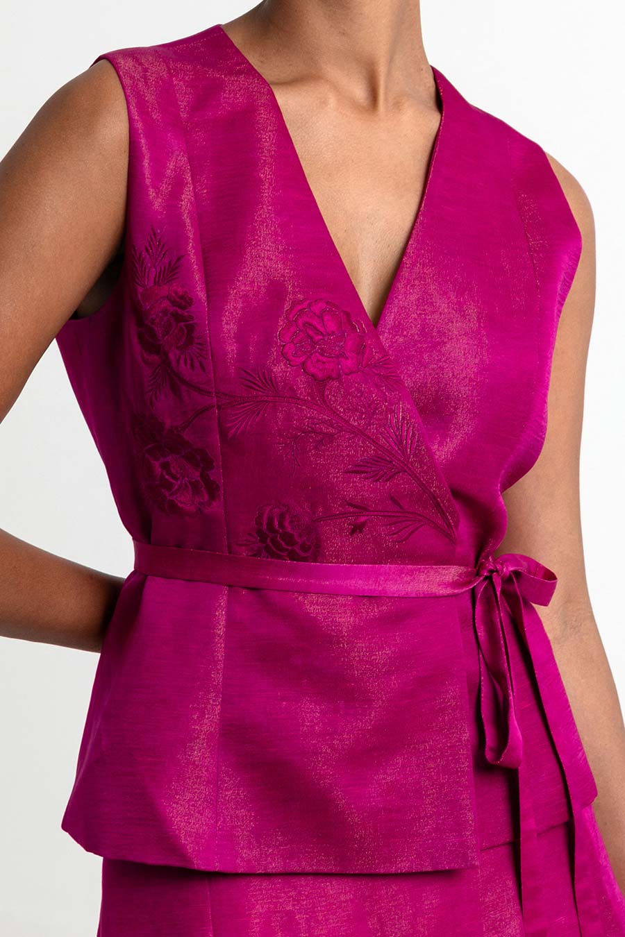 Rosalina Dark Fuchsia Waistcoat Co-Ord Set