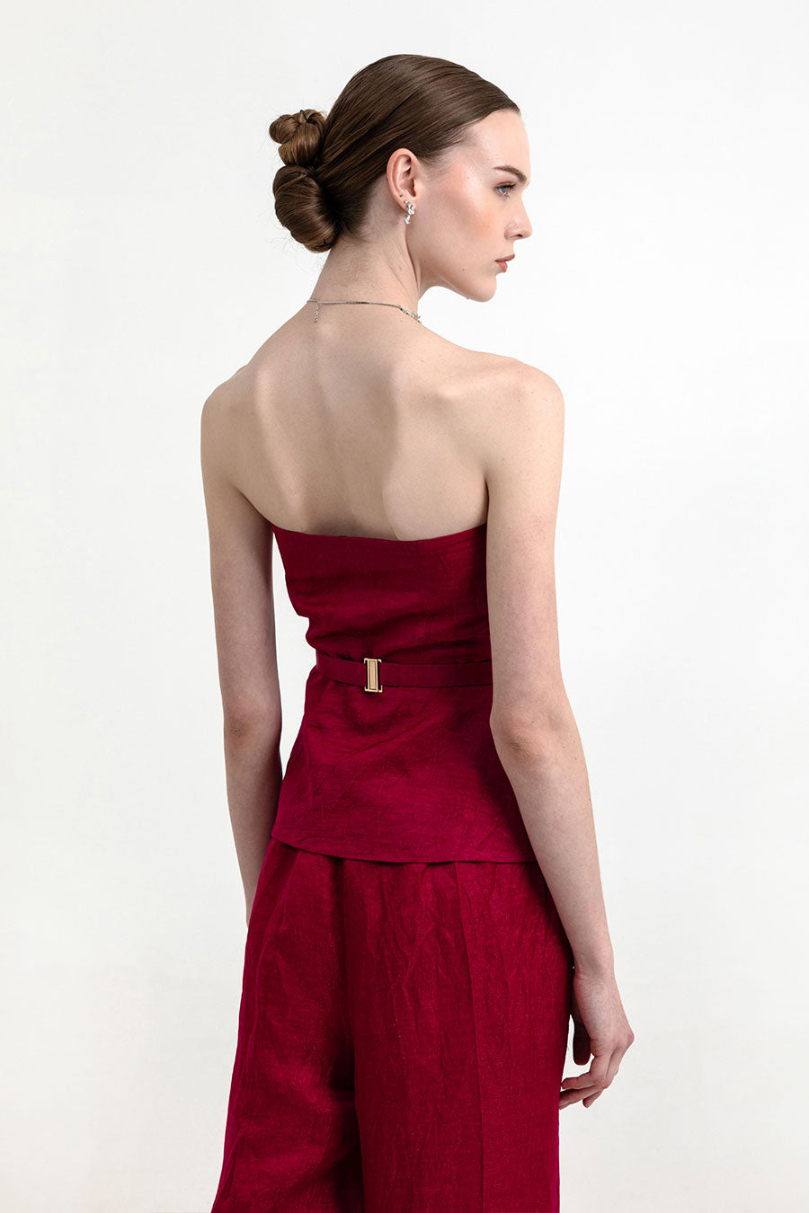 Carnation Dark Fuchsia Co-Ord Set With Belt