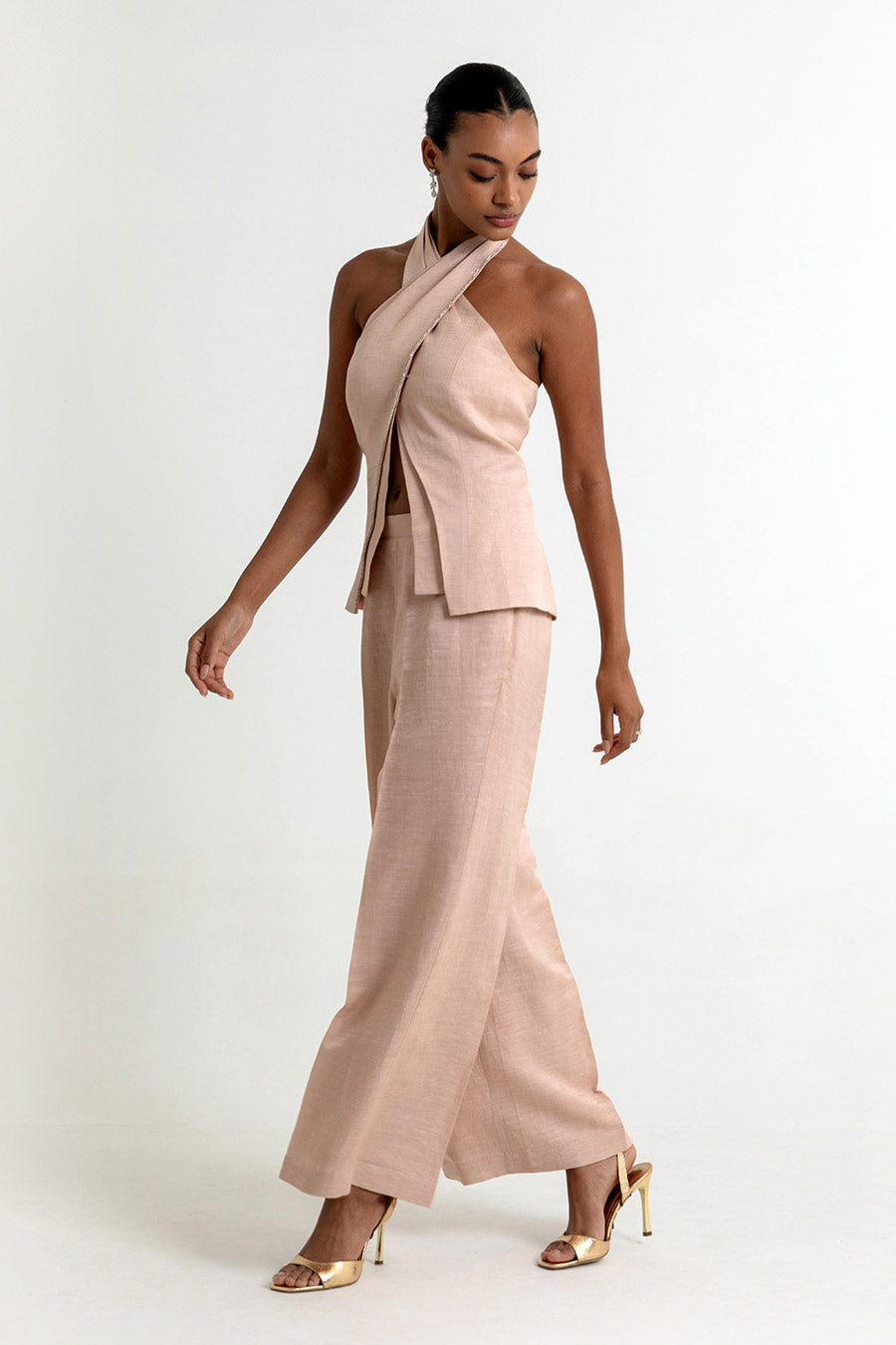Skye Dusty Peach Embellished Co-Ord Set