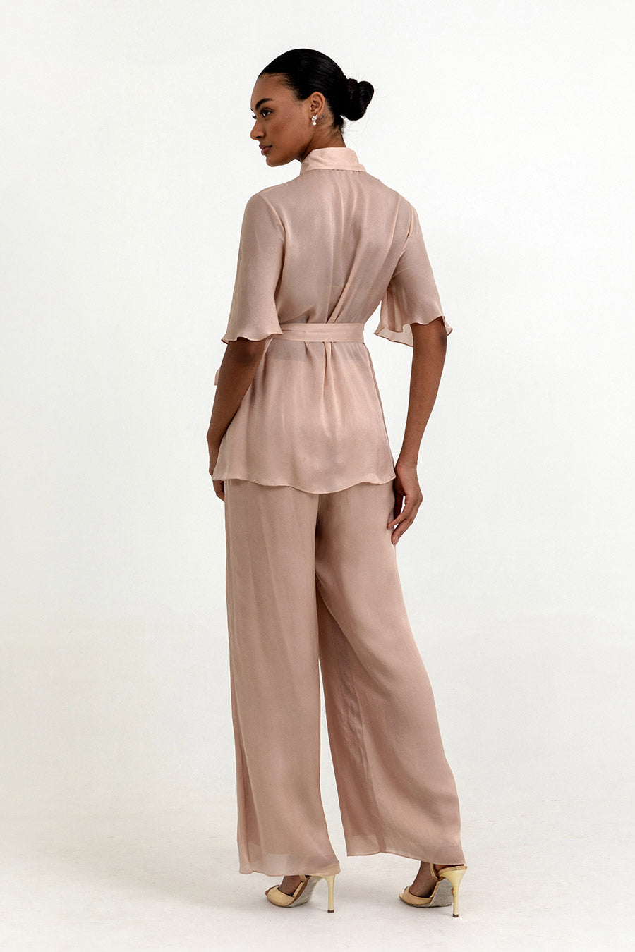 Ara Dusty Peach Co-Ord Set With Belt