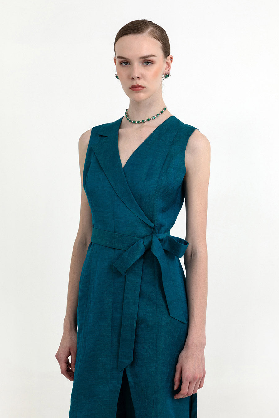 Este Crystal Teal Co-Ord Set With Belt