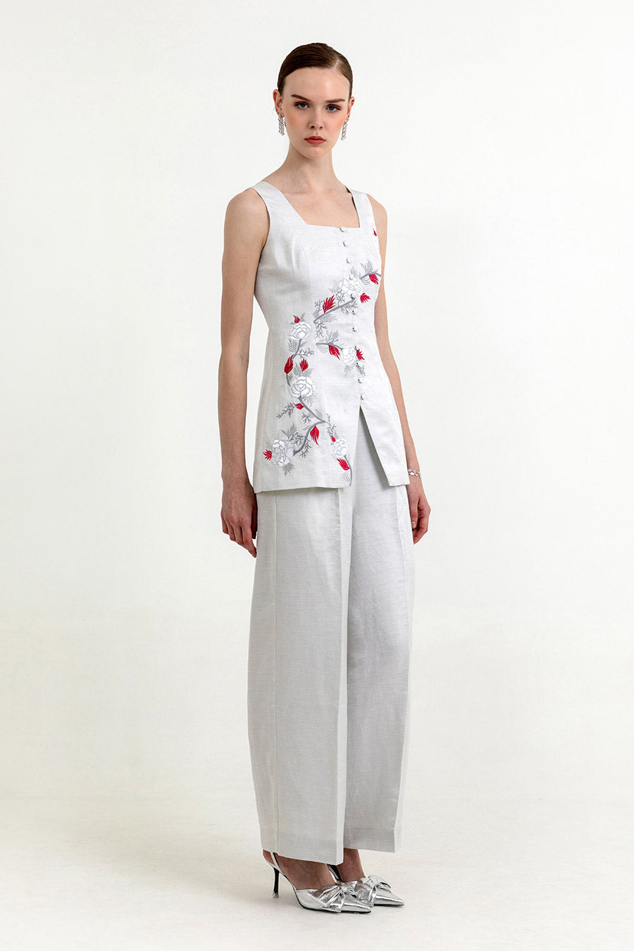 Peony Mist Silver Co-Ord Set