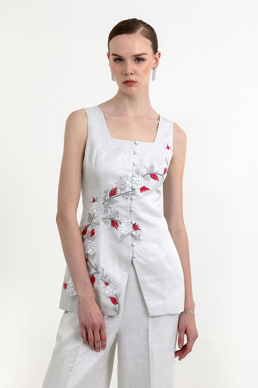 Peony Mist Silver Co-Ord Set