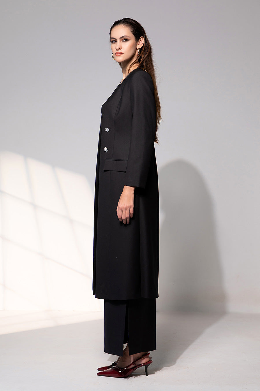 Celestia Black Dress & Blazer Set