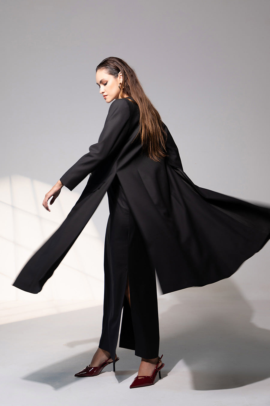 Celestia Black Dress & Blazer Set