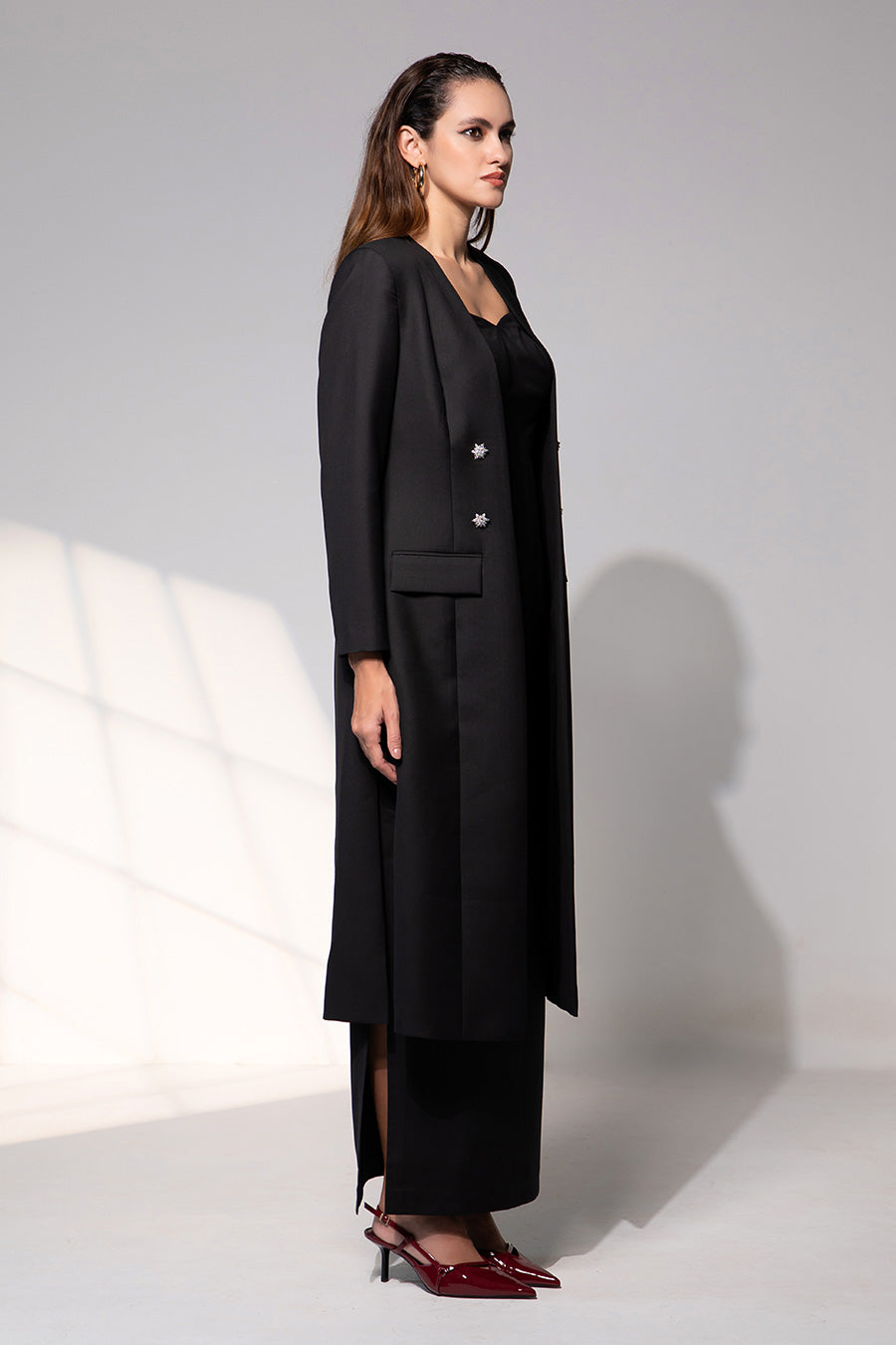 Celestia Black Dress & Blazer Set