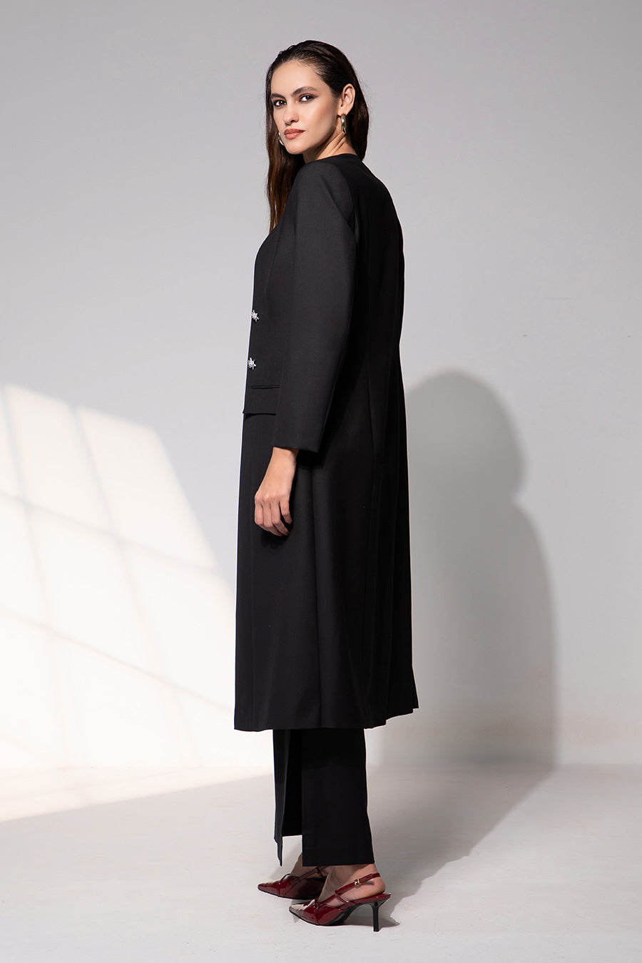 Celestia Black Dress & Blazer Set