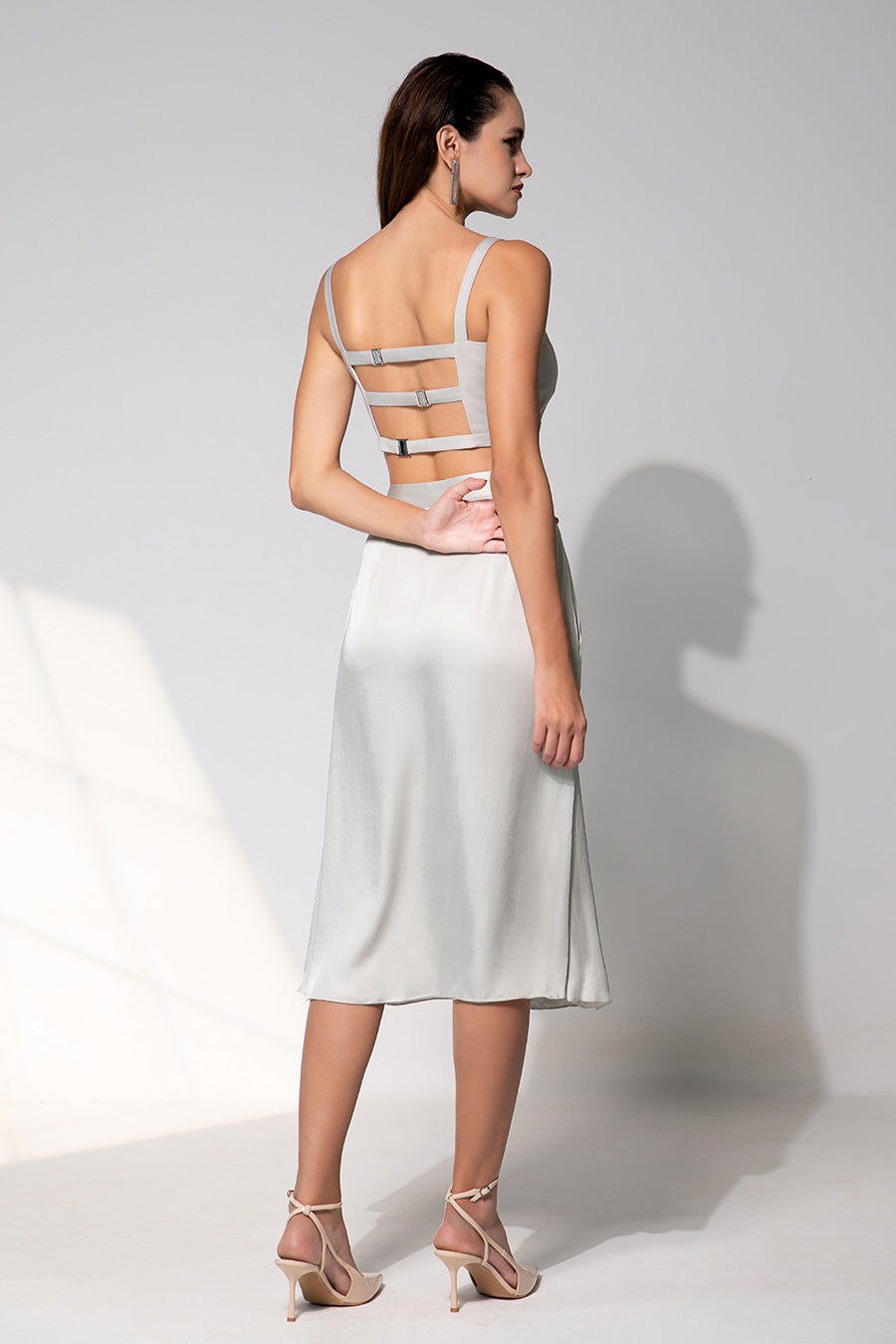 Sophia Grey Skirt Co-Ord Set With Blazer