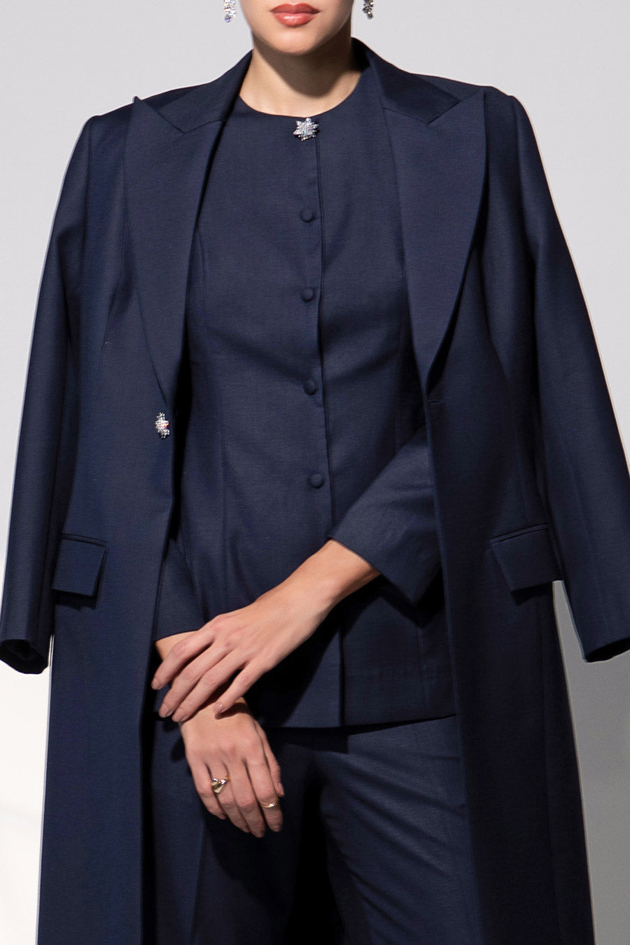 Seraphina Blue Co-Ord Set With Blazer