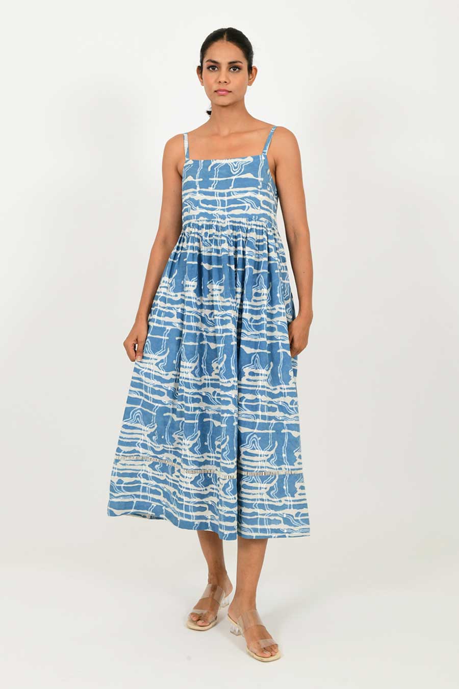 Indigo Splash Organic Cotton Gather Dress