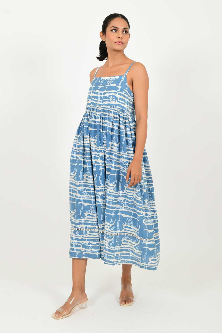 Indigo Splash Organic Cotton Gather Dress