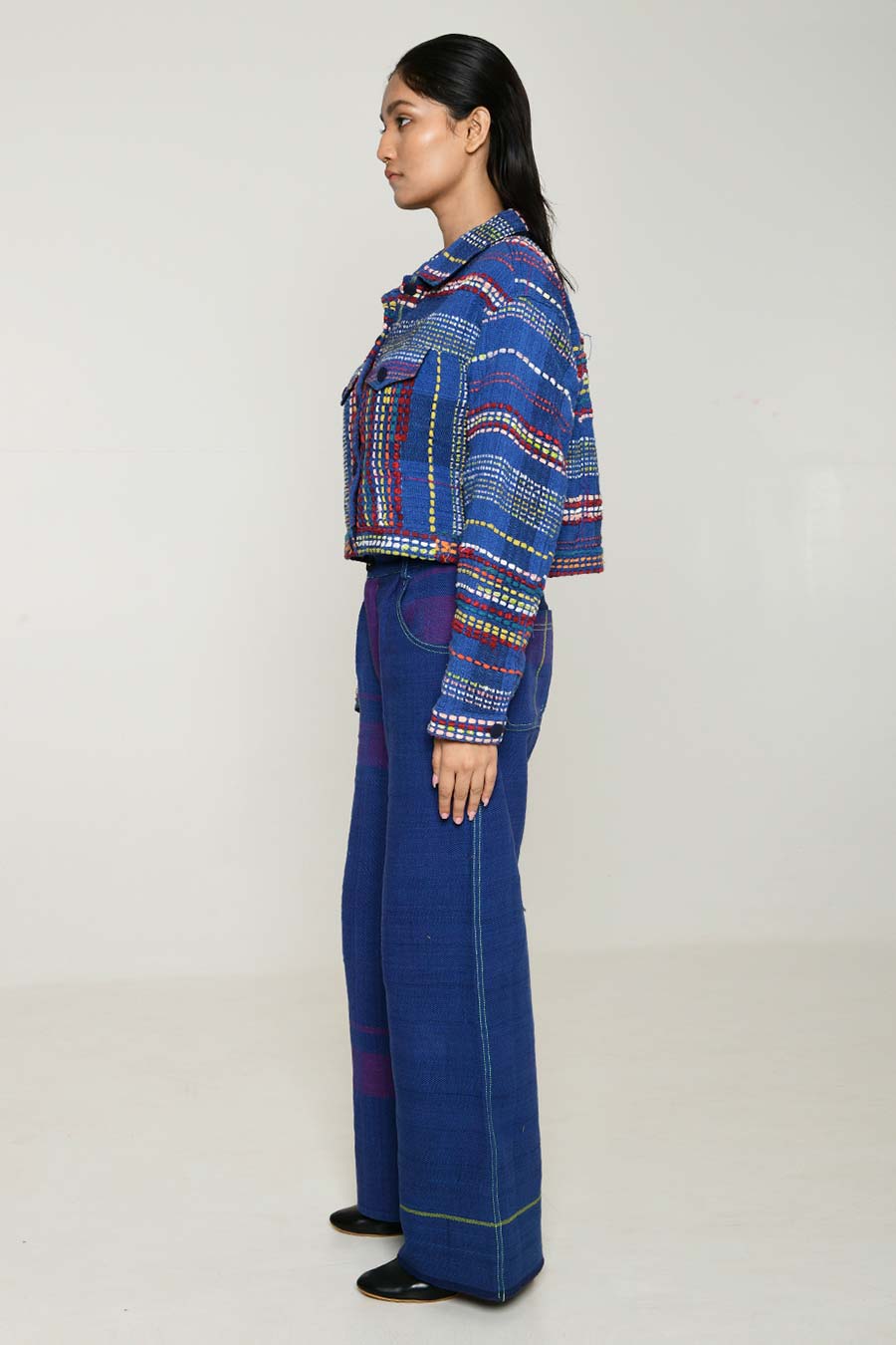 Blue Multi Recycle Unisex Hana Jacket