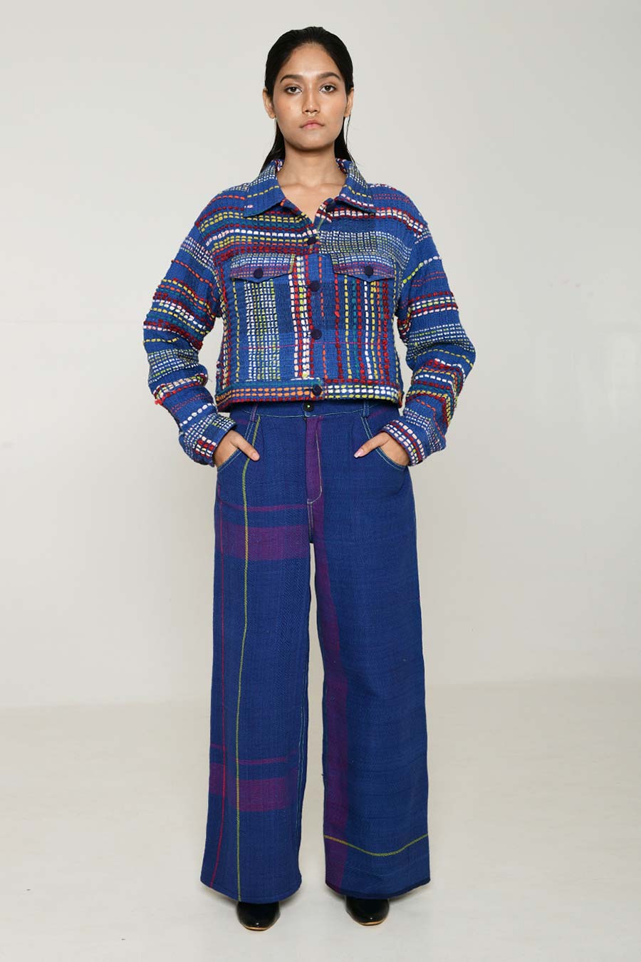 Blue Multi Recycle Unisex Hana Jacket