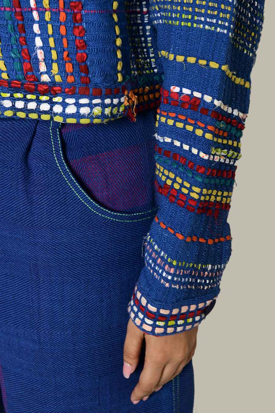 Blue Multi Recycle Unisex Hana Jacket