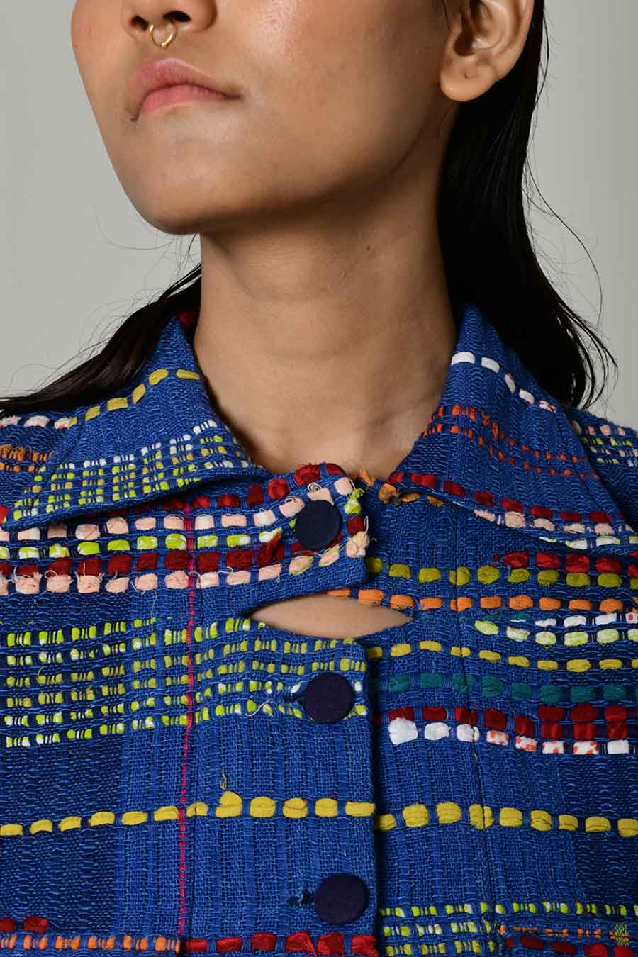 Blue Multi Recycle Unisex Ashai Jacket