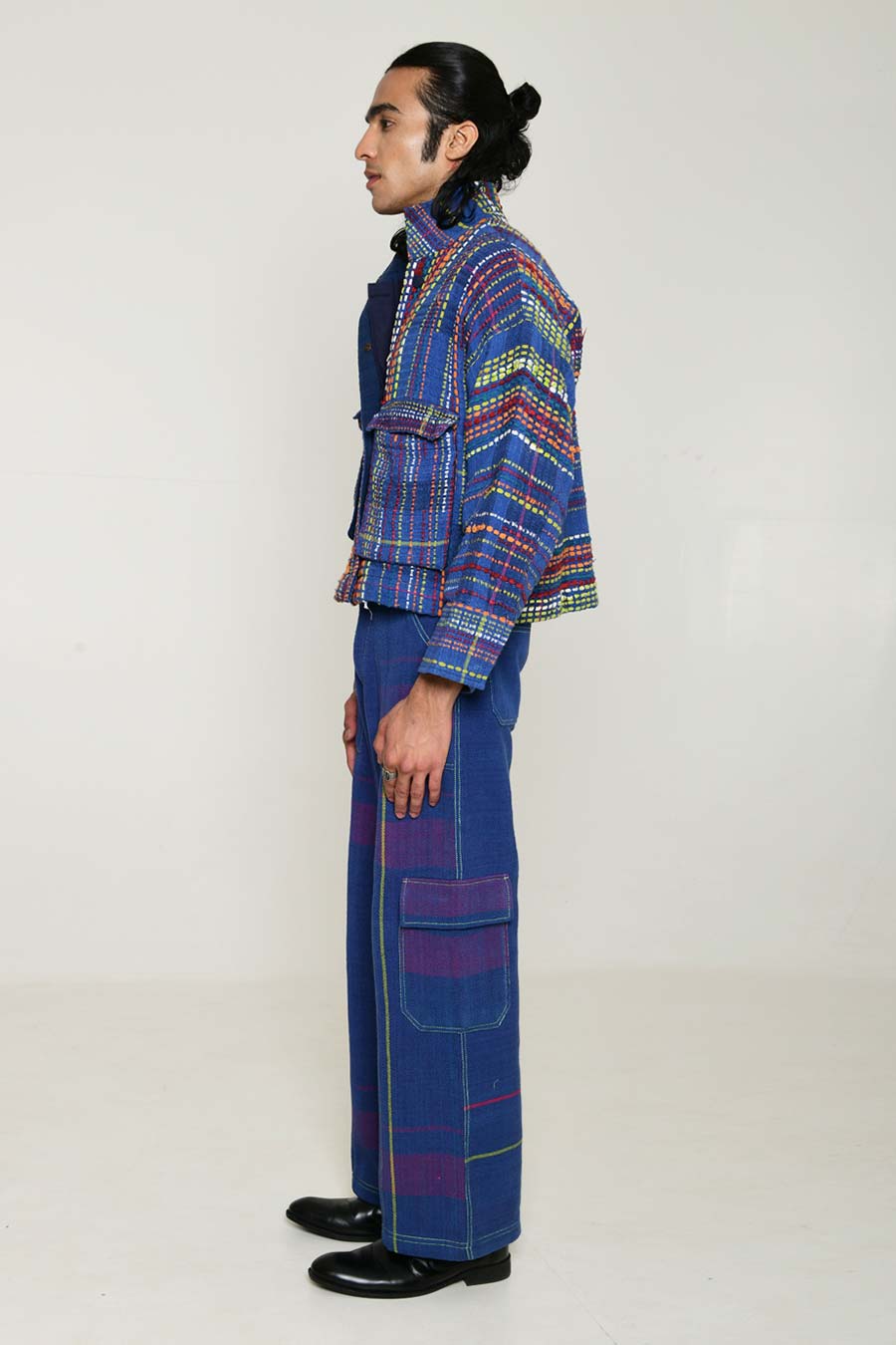 Blue Multi Recycle Unisex Fujita Jacket