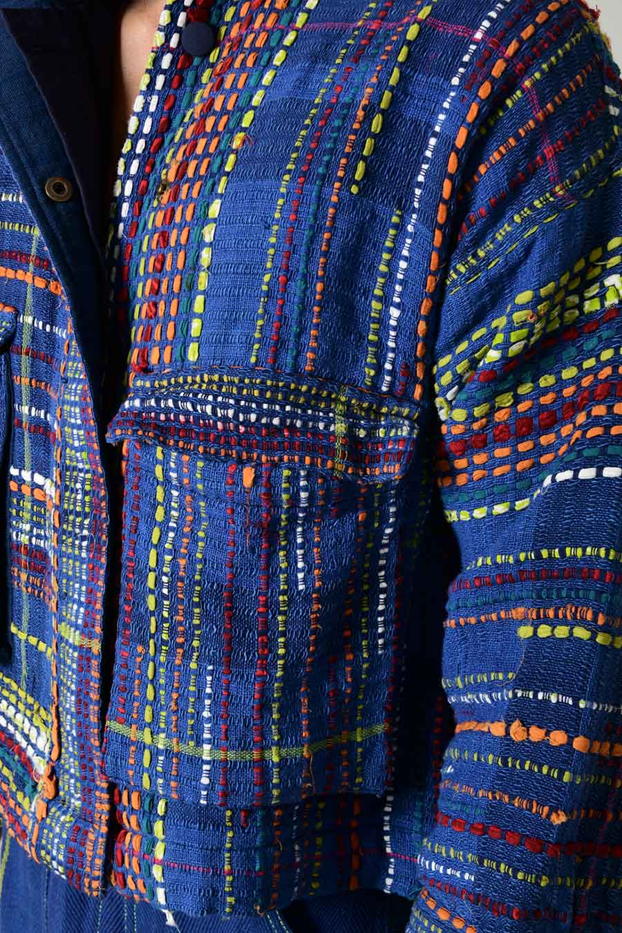 Blue Multi Recycle Unisex Fujita Jacket