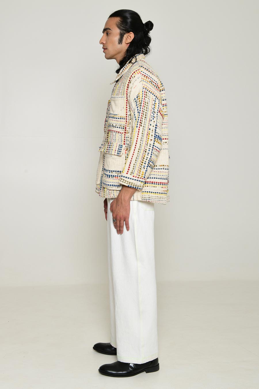 White Multi Recycle Unisex Itsuki Jacket