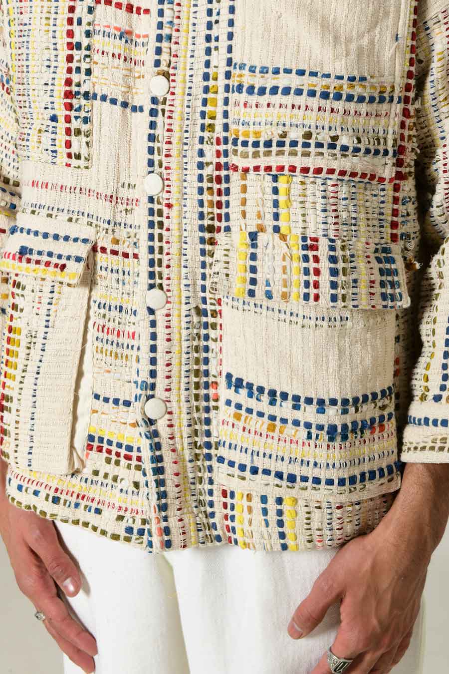 White Multi Recycle Unisex Itsuki Jacket