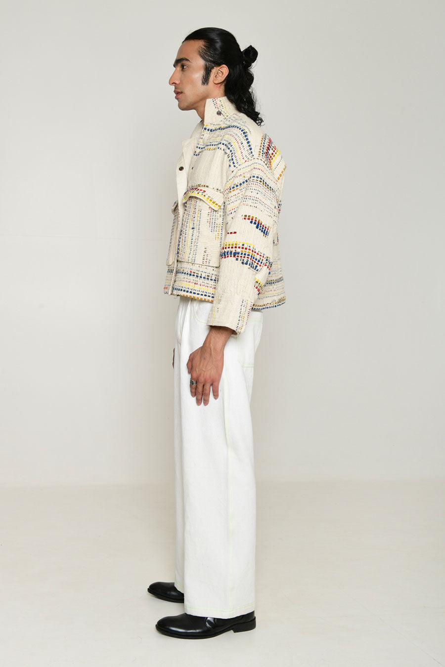 White Multi Recycle Unisex Kora Fujita Jacket