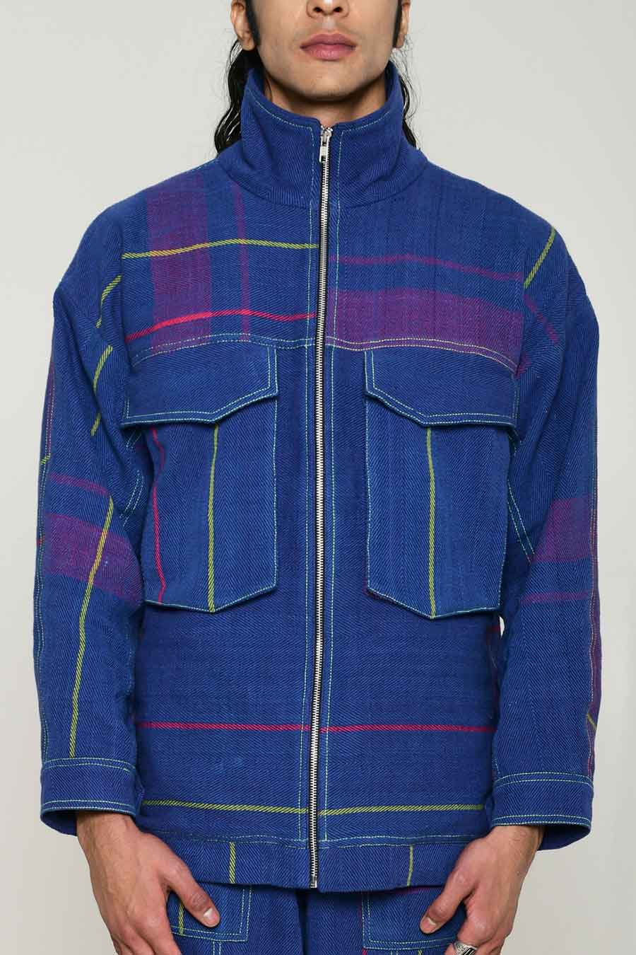 Blue Recycle Unisex Kenji Shacket