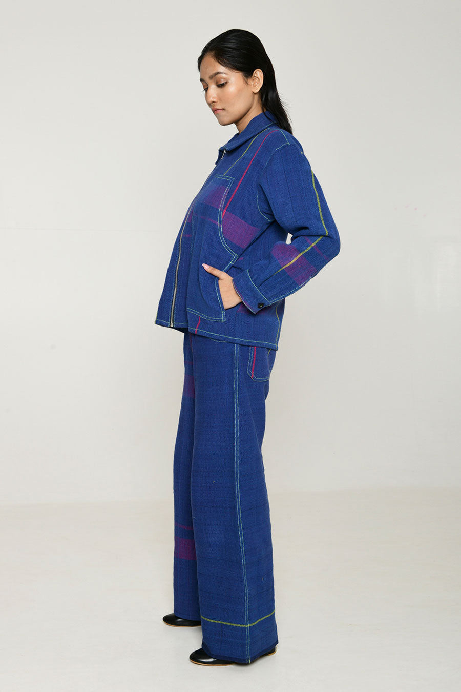 Blue Recycle Unisex Daiki Shacket