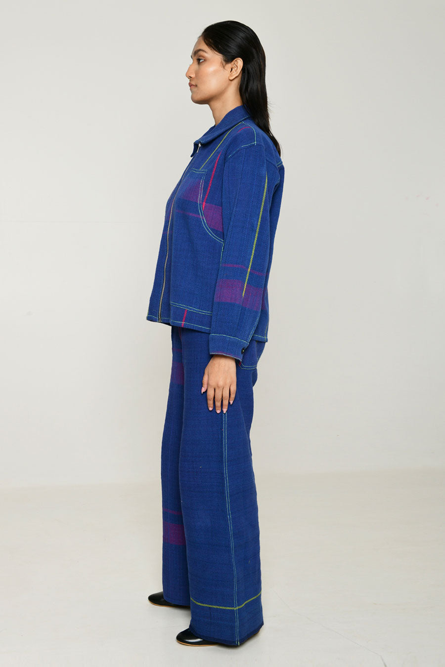 Blue Recycle Unisex Daiki Shacket
