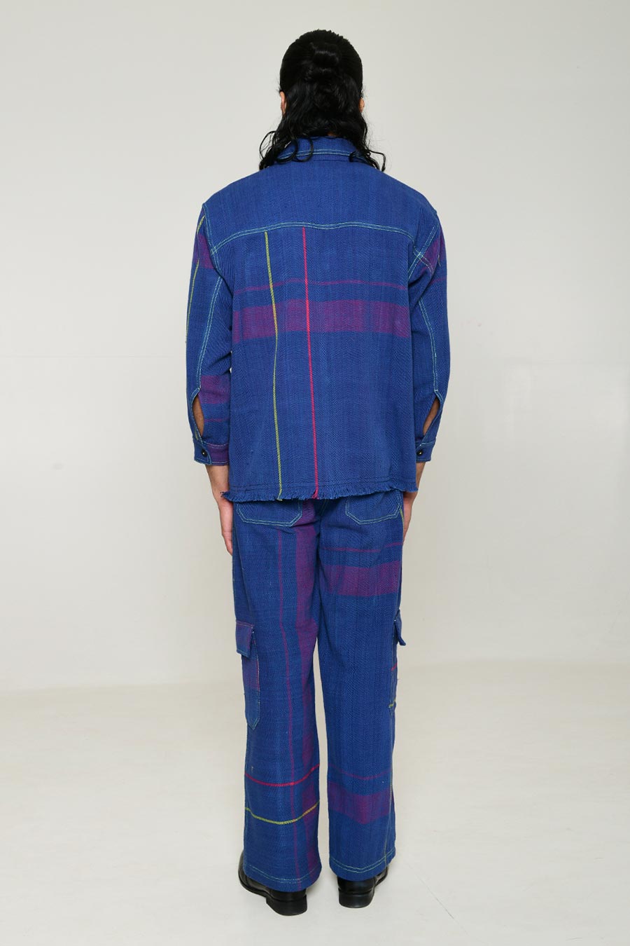Blue Recycle Unisex Yamato Shacket