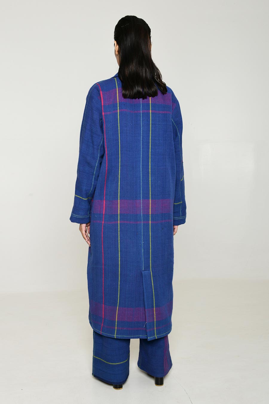 Blue Recycle Ren Women Trench Coat