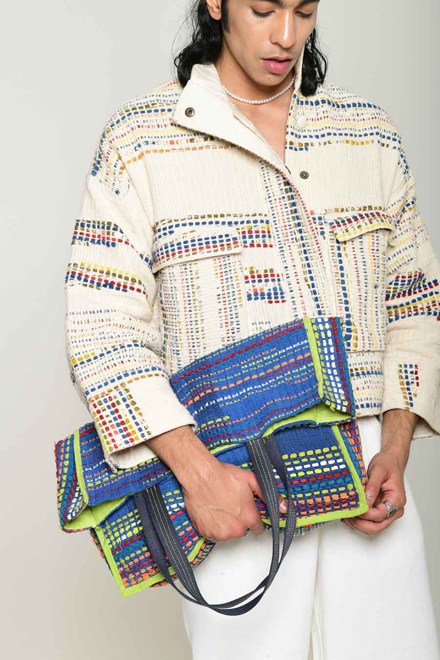Blue Multi Recycle Unisex Fumigo Bag