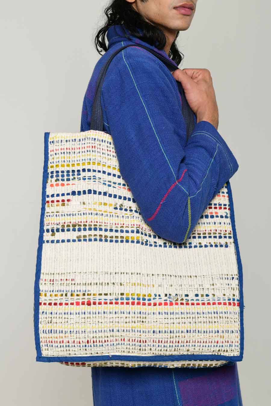 White Recycle Unisex Kora Fumiko Bag