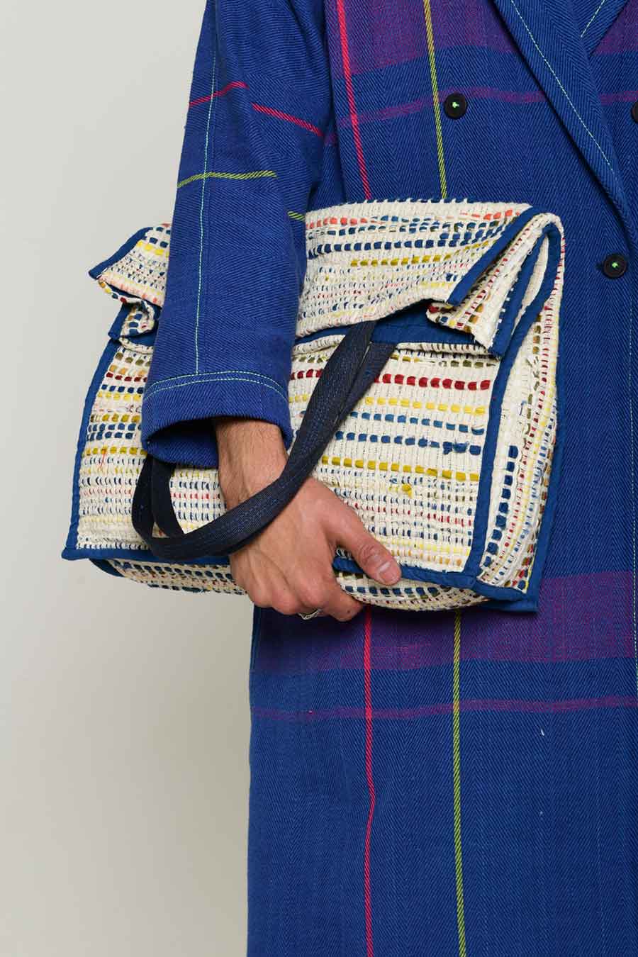 White Recycle Unisex Kora Fumiko Bag