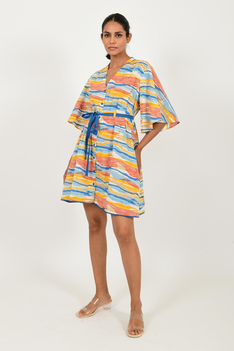 Wave Organic Cotton Tie-Up Dress