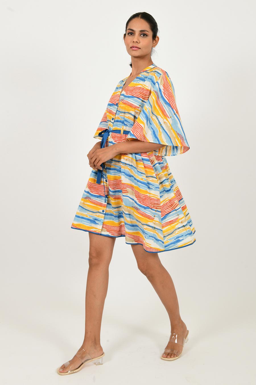 Wave Organic Cotton Tie-Up Dress