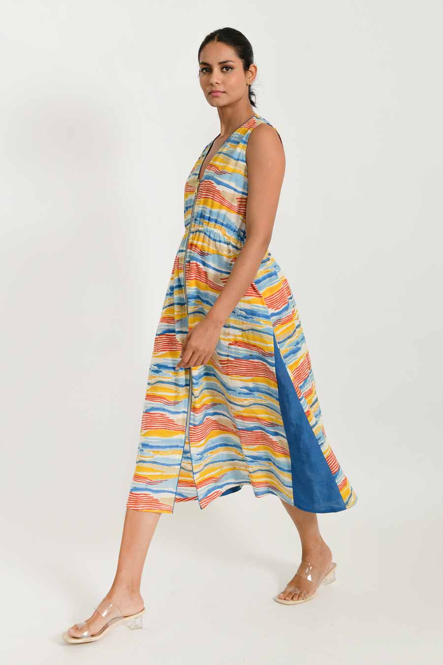 Wave Organic Cotton Zipped Dress