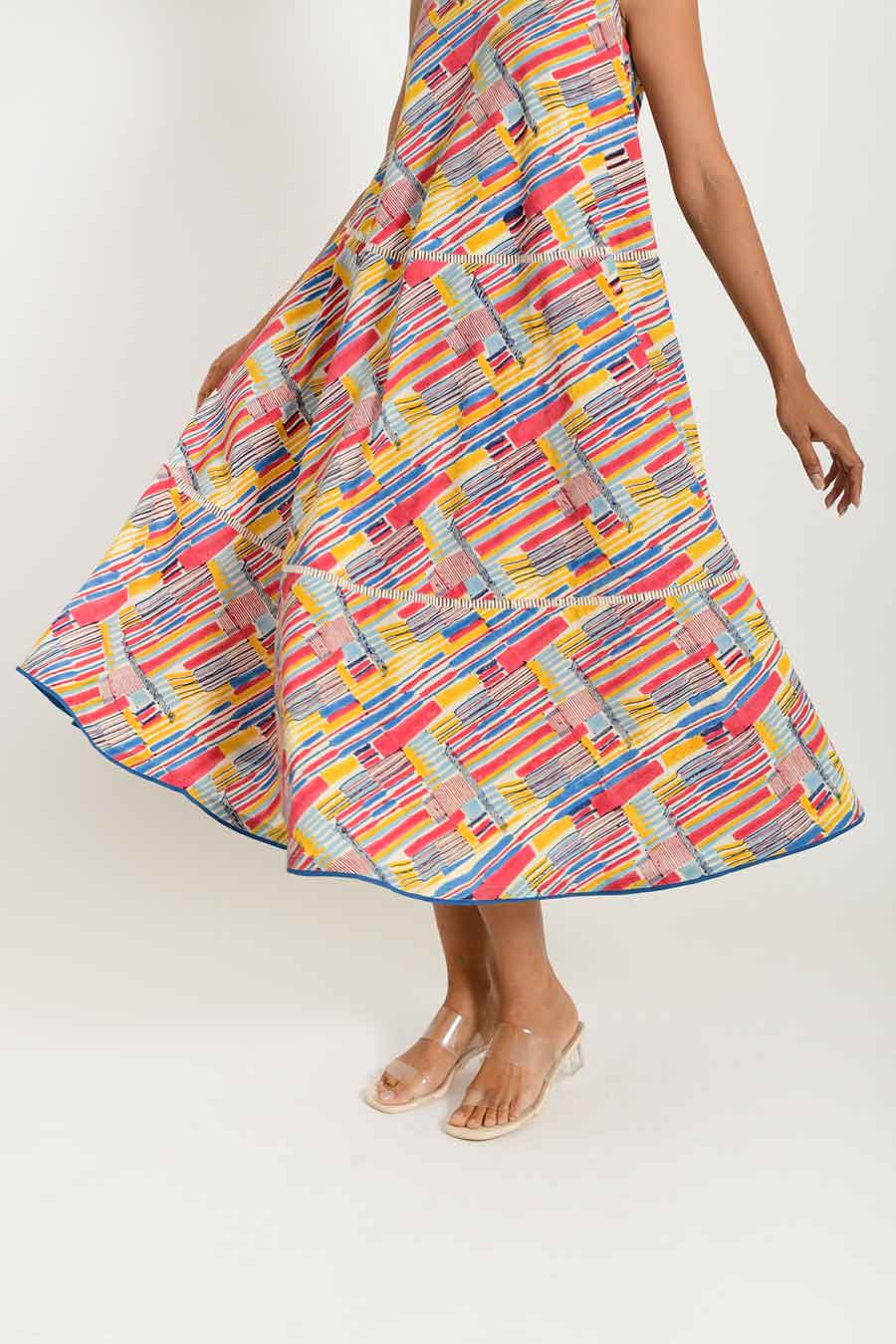 Scribble Organic Cotton Maxi Dress