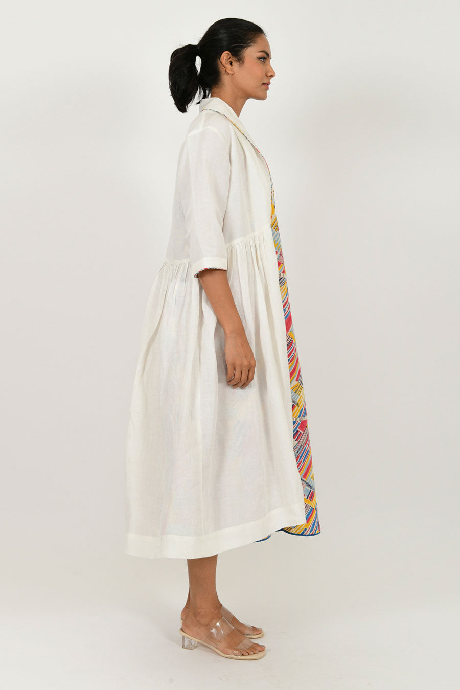 Scribble Organic Cotton Dress & Linen Jacket Set
