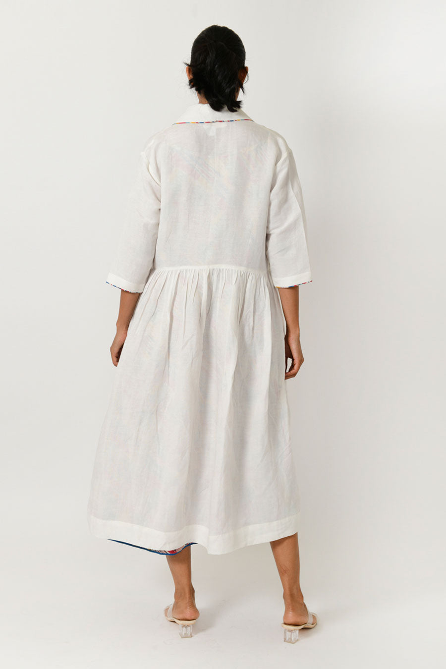 Scribble Organic Cotton Dress & Linen Jacket Set