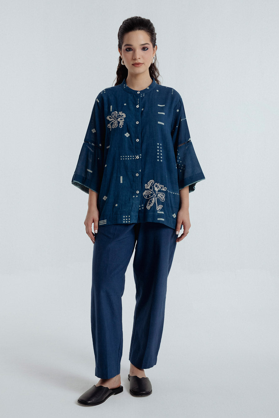 Indigo Barrel Pant