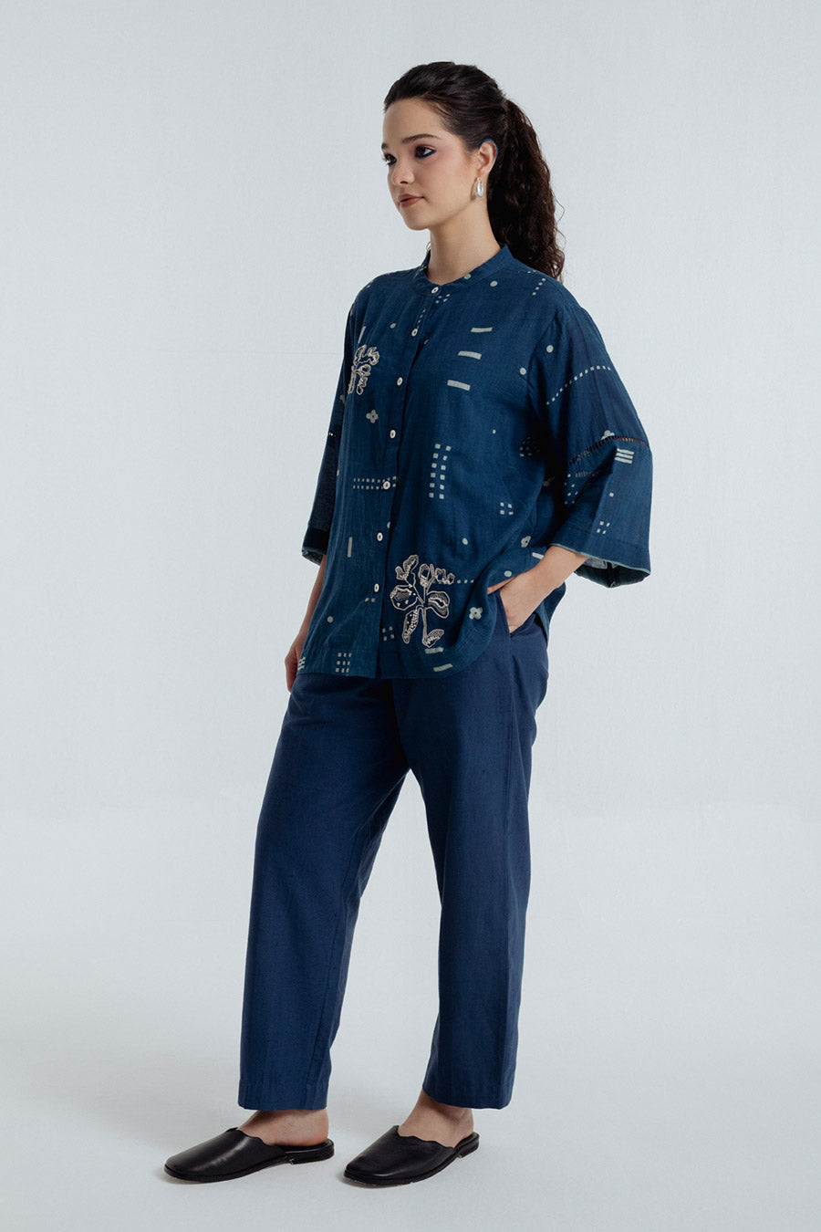Indigo Barrel Pant