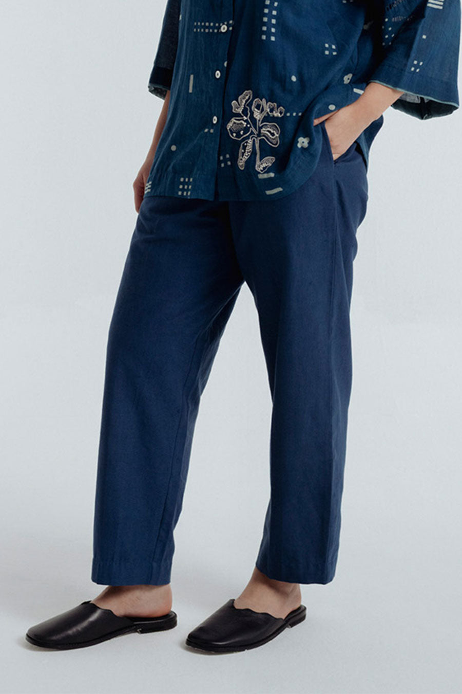 Indigo Barrel Pant