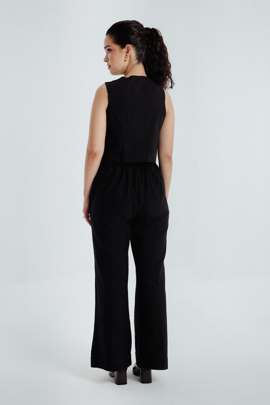 Black Fayra Cotton Pants