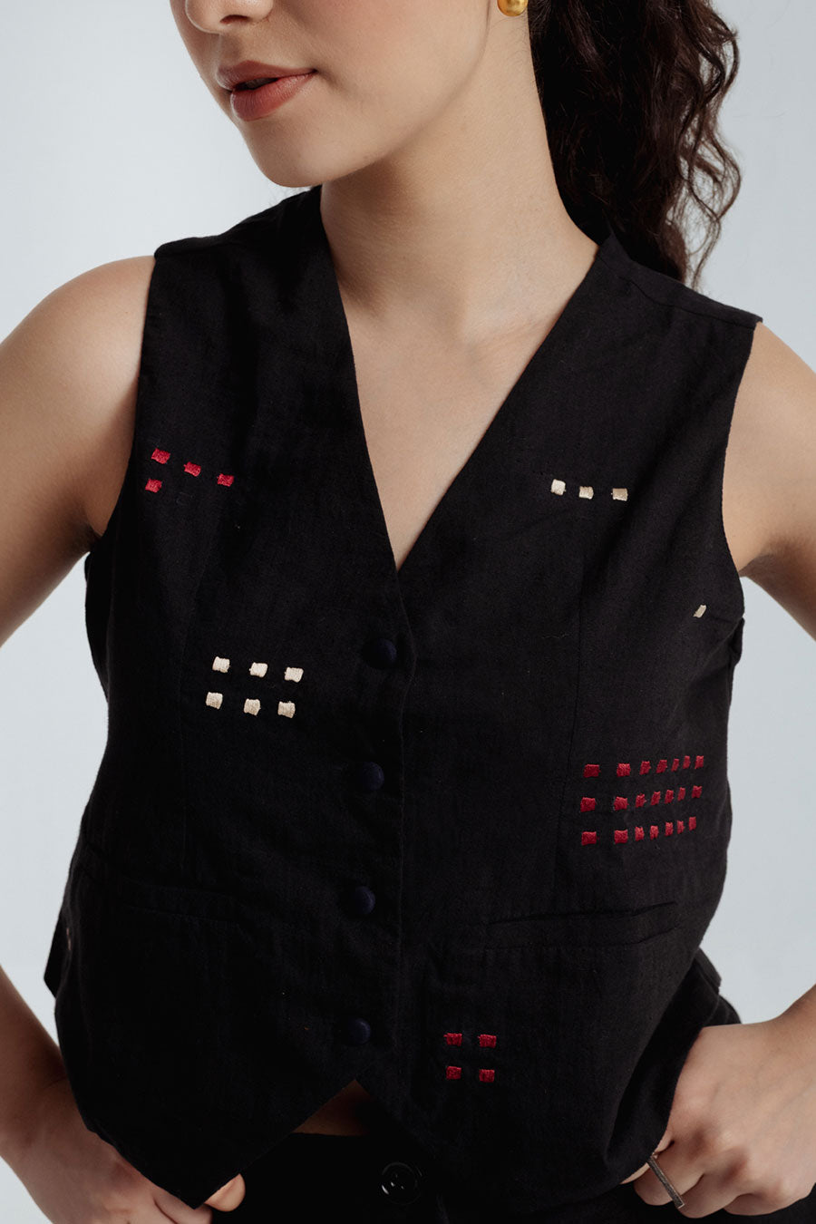 Black Fayra Embroidered Co-Ord Set