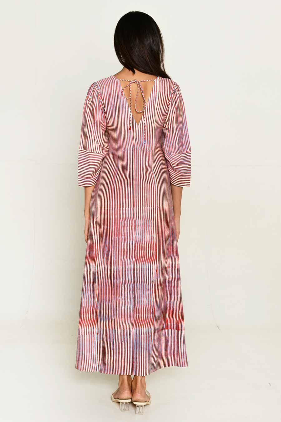 Pink Block-Printed Shirt Dress