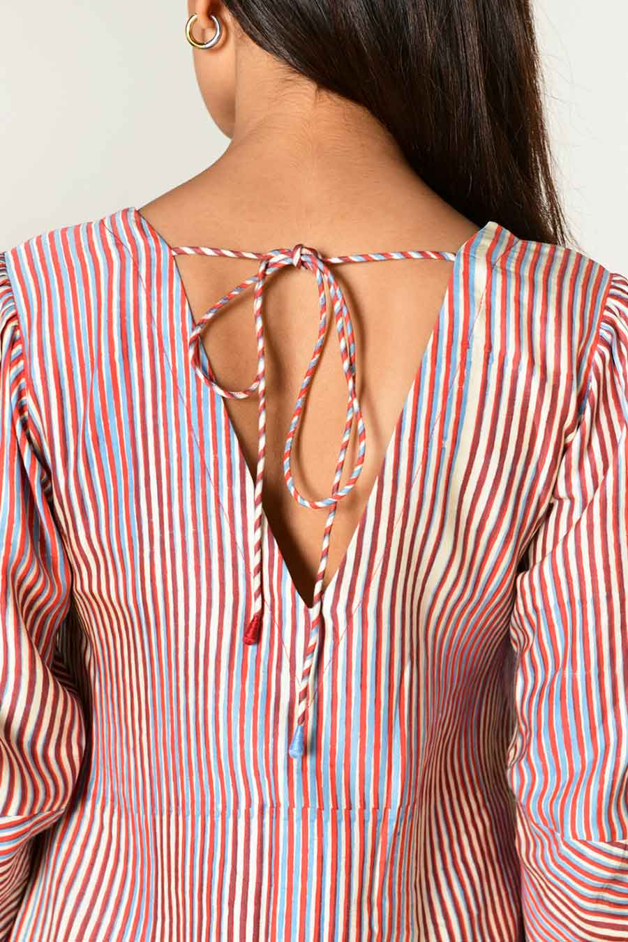 Pink Block-Printed Shirt Dress