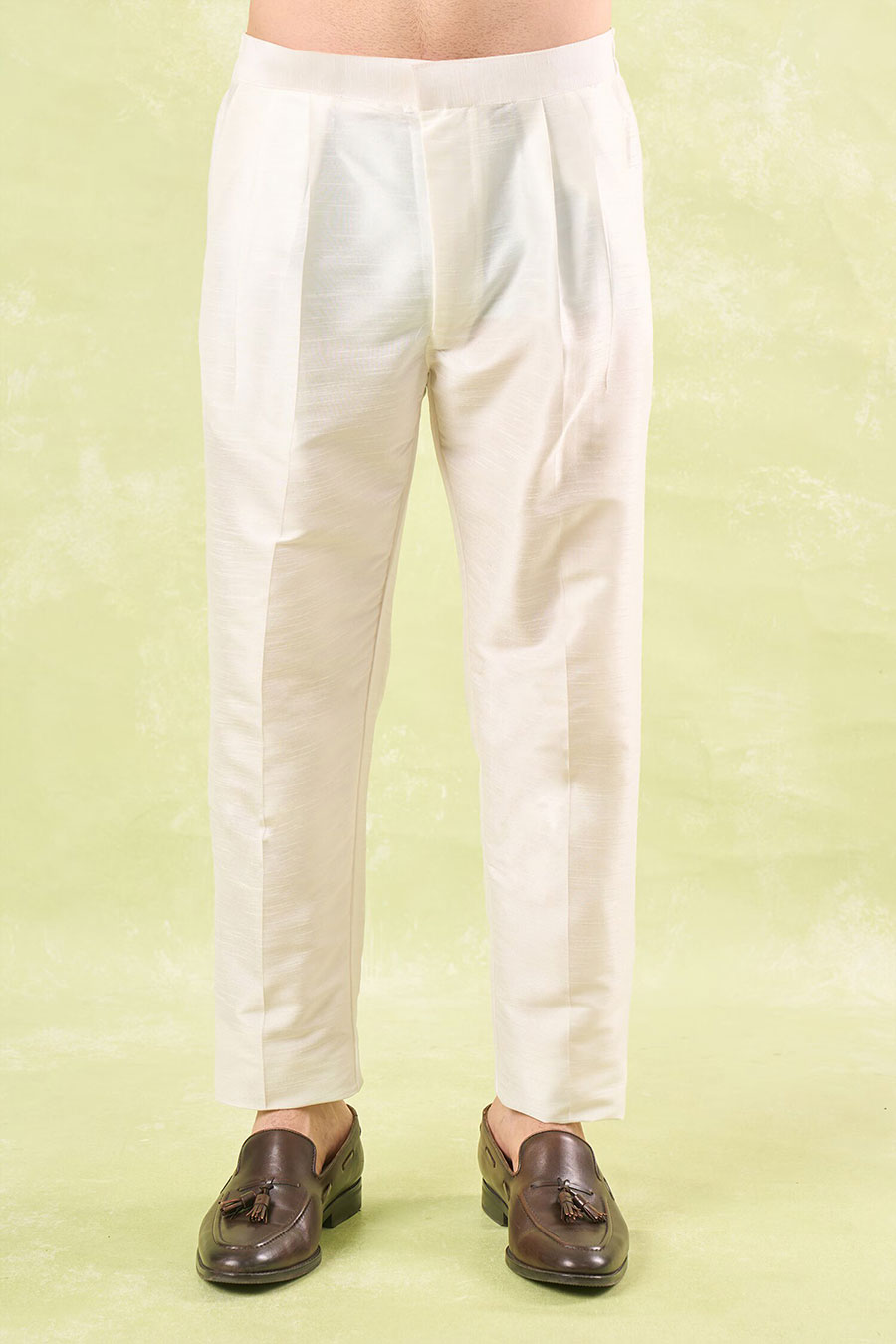 Beige Embroidered Bundi Kurta Set