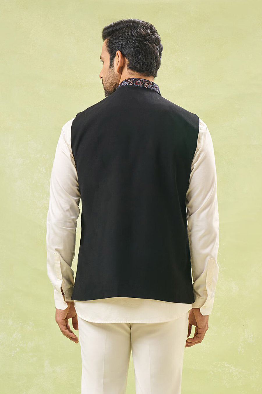 Black Embroidered Bandi Jacket