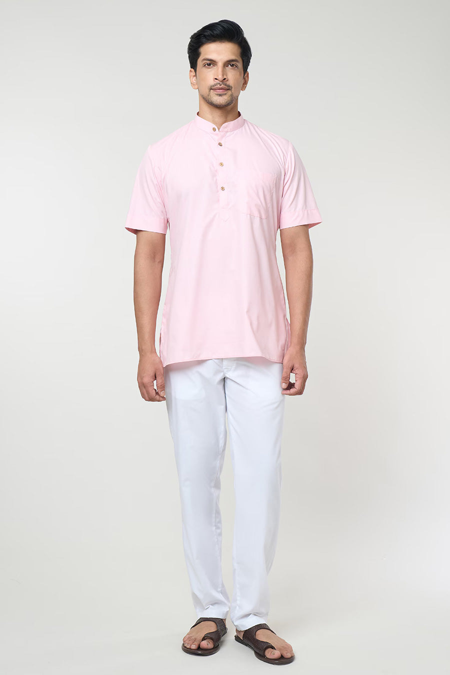Pink Pastel Short Kurta & Pant Co-Ord Set