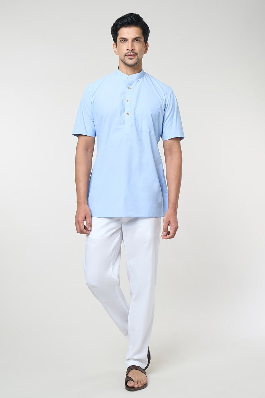 Blue Pastel Short Kurta & Pant Co-Ord Set