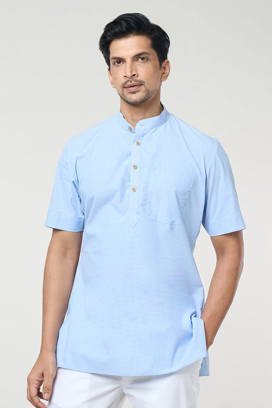 Blue Pastel Short Kurta & Pant Co-Ord Set